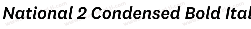 National 2 Condensed Bold Italic字体转换